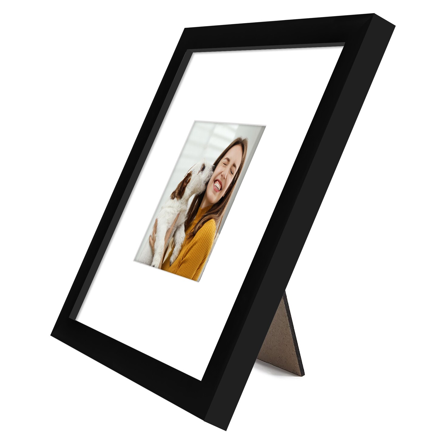 Americanflat Picture Frame with Mat - Photo Frame for Wall Display - Shatter Resistant Glass - Adjustable Hanging Hardware - Includes Easel