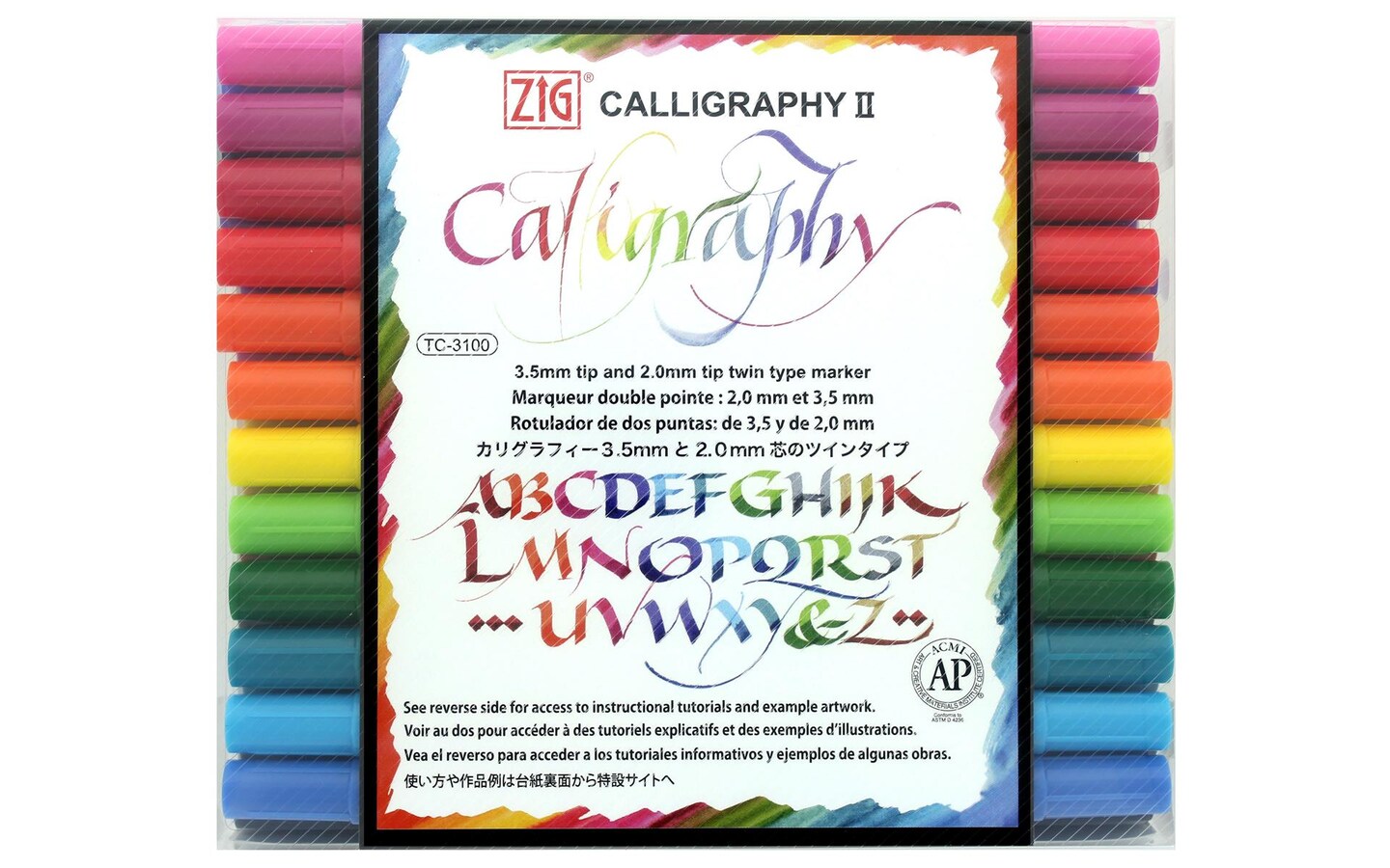 Zig Calligraphy II Marker Set 24 Color