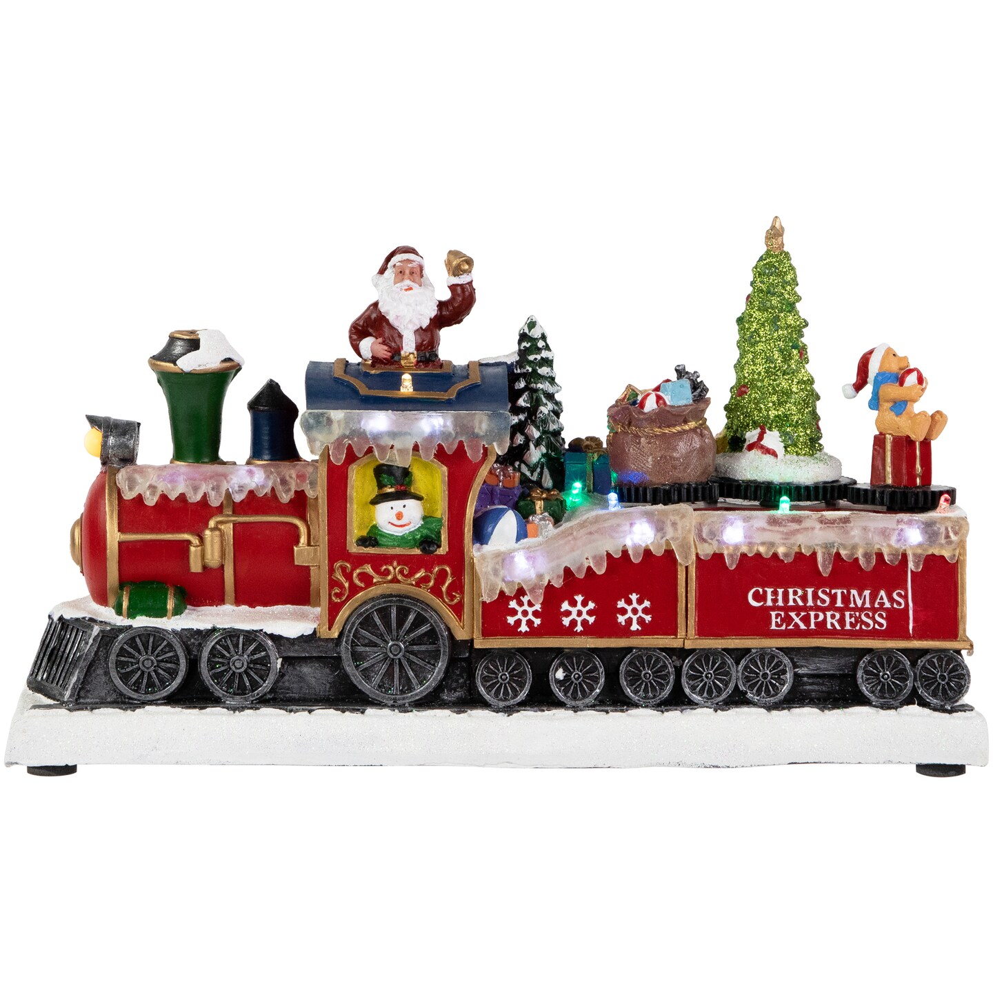 Northlight 12&#x22; LED Lighted Animated and Musical Toy Shop Train Christmas Village Display