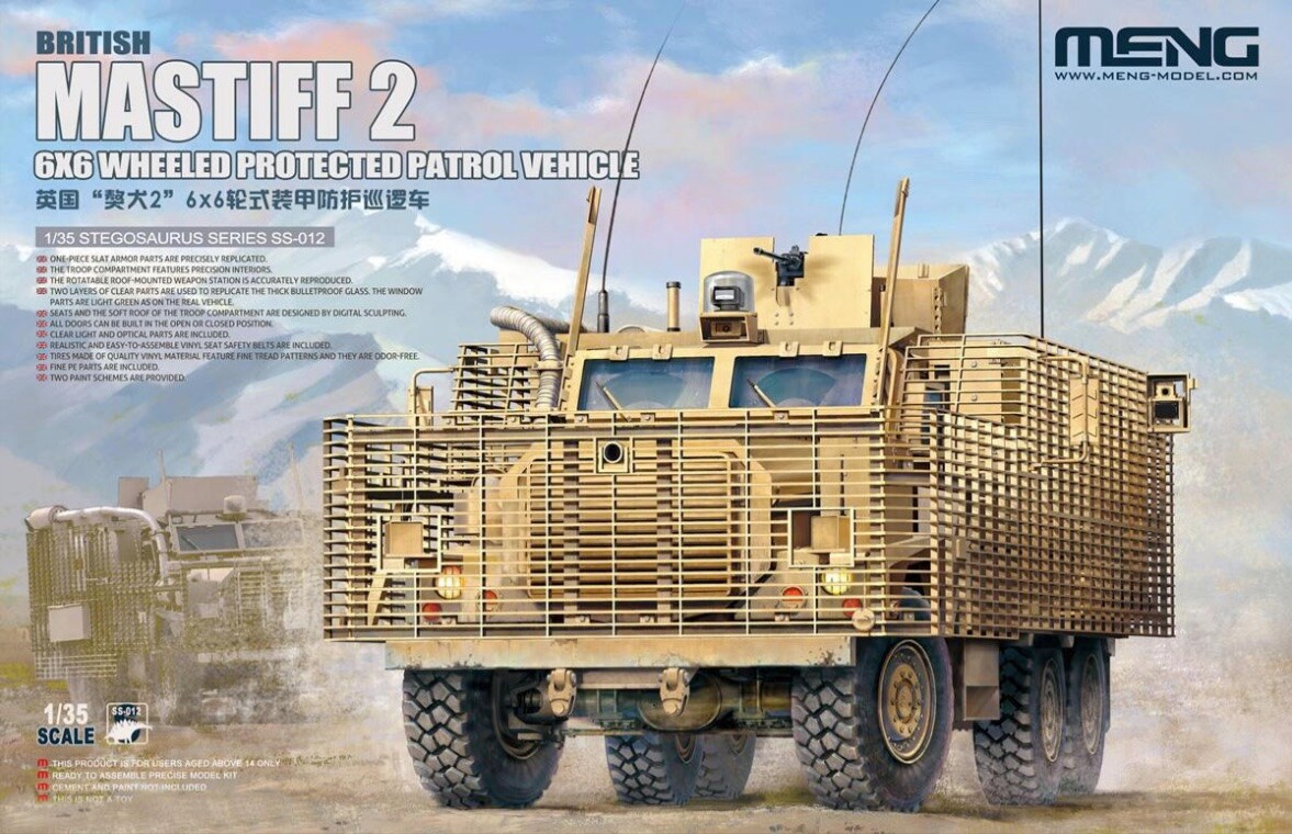 Meng  1/35 Meng British Mastiff 2 6X6 Wheeled Protected Patrol Vehicle Plastic Model