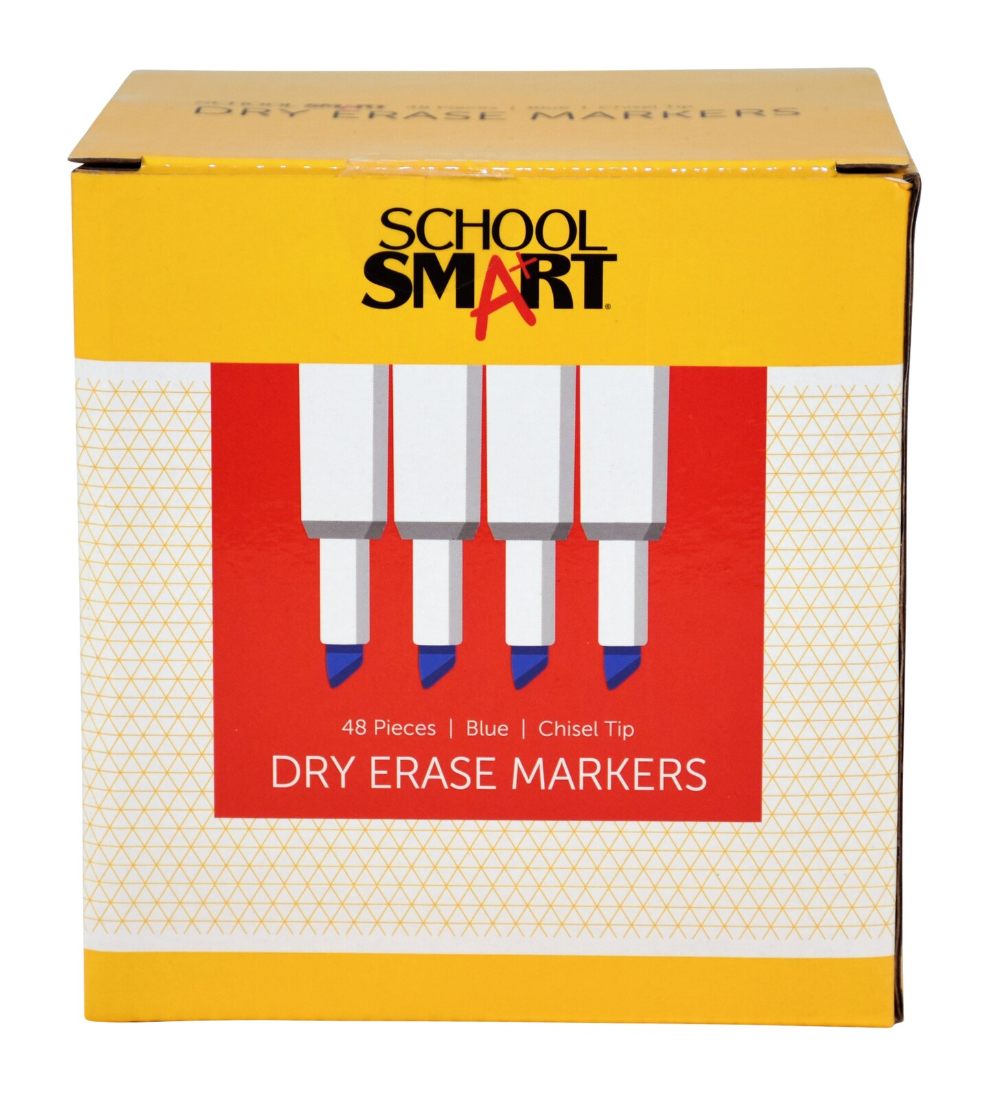 school-smart-dry-erase-markers-chisel-tip-low-odor-blue-pack-of-48