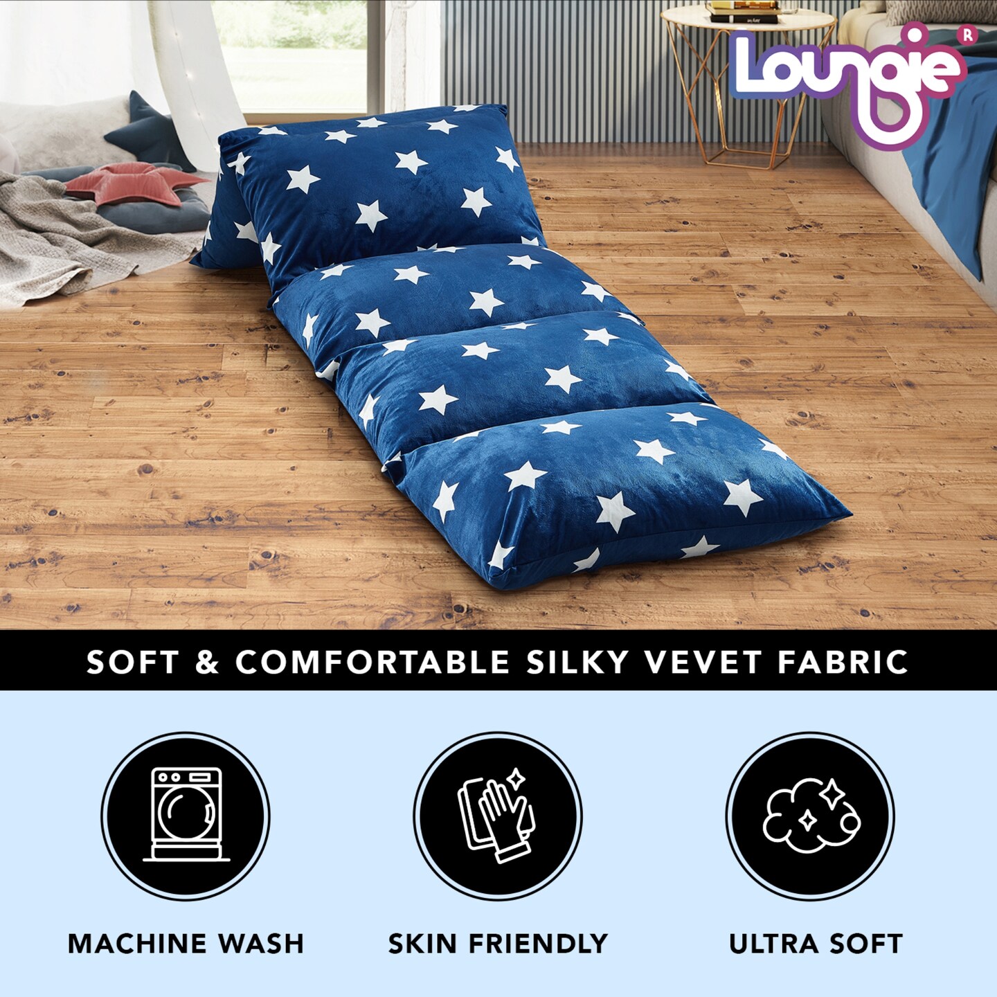 Floor Pillow Bed Cover 88&#x22;x26&#x22;