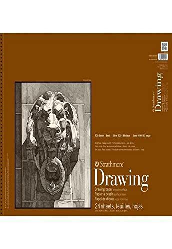400 Series Drawing, Smooth Surface, 18 by 24", 24 Sheets , White