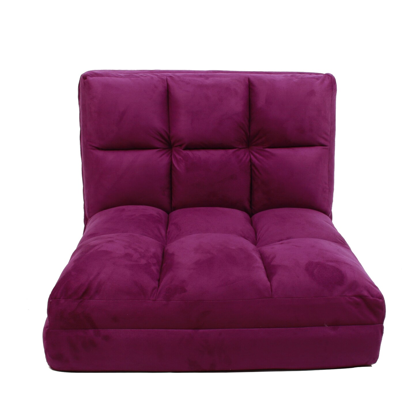 Microsuede Convertible Flip Floor Chair Sleeper