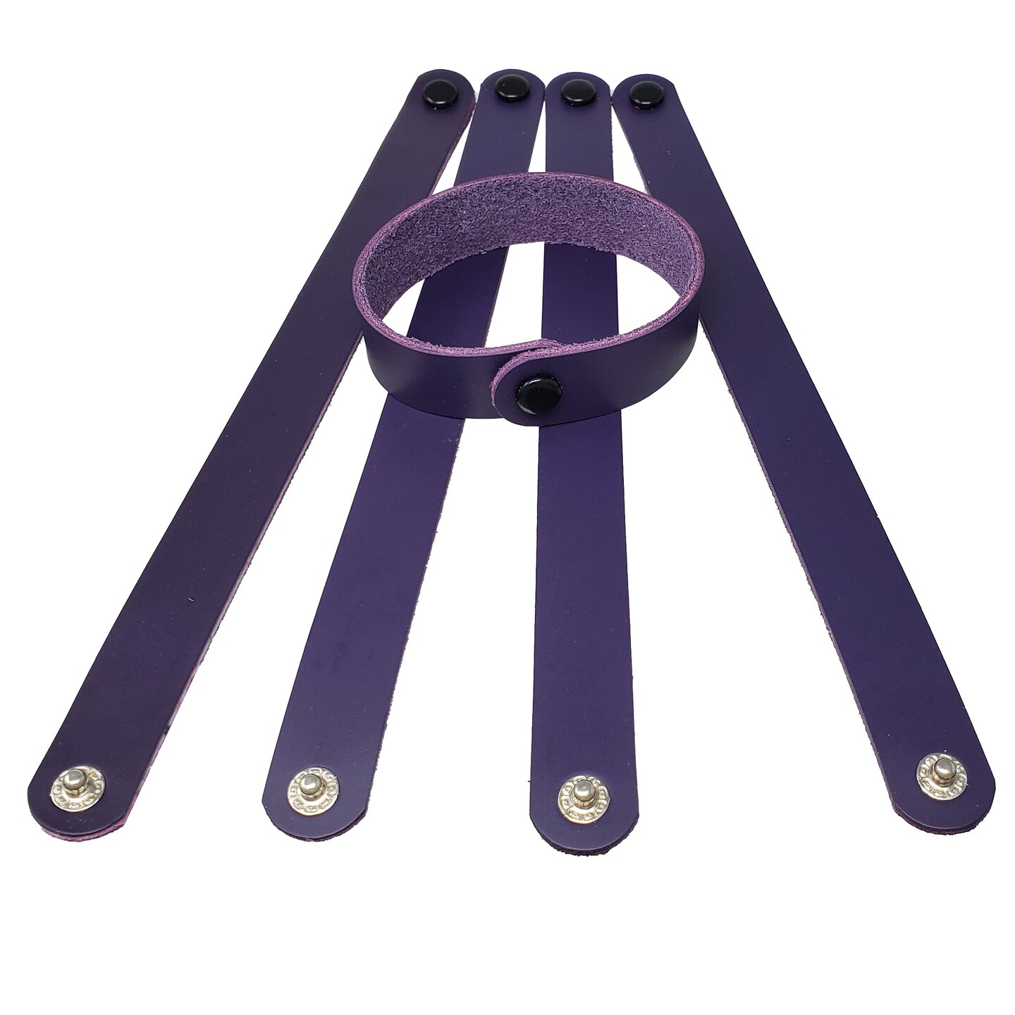 8 Pack Leather Craft Bracelets – 18 Color Options, ¾" Wide, Ready to Customize