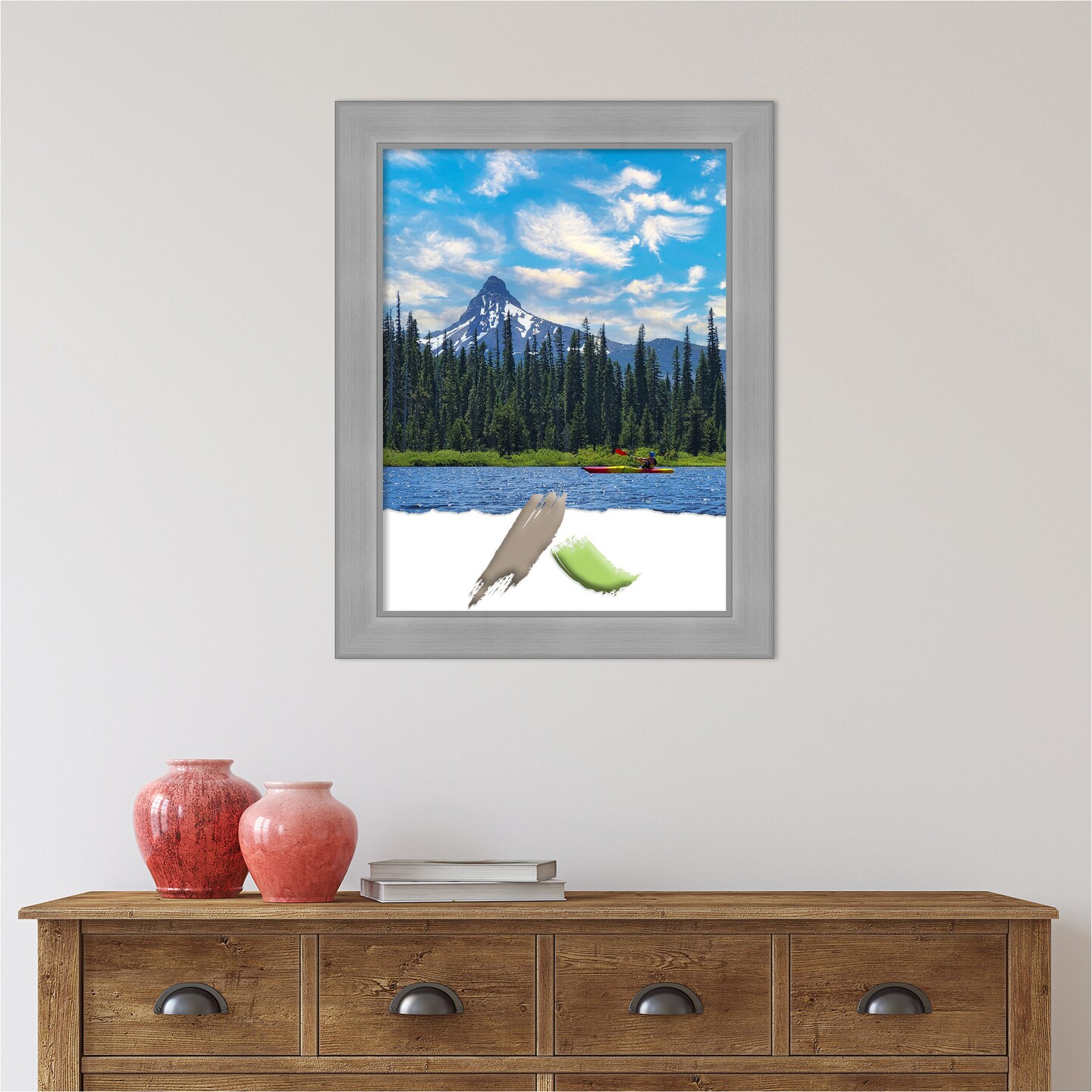 Vista Brushed Nickel Picture Frame, Photo Frame, Art Frame