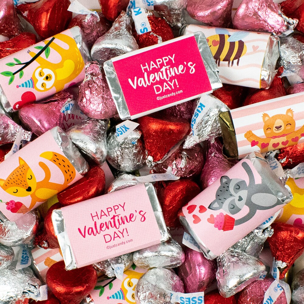 131 pcs Valentine&#x27;s Day Candy Hershey&#x27;s Chocolate Mix for Kids (1.65 lbs, Approx. 131 Pcs)