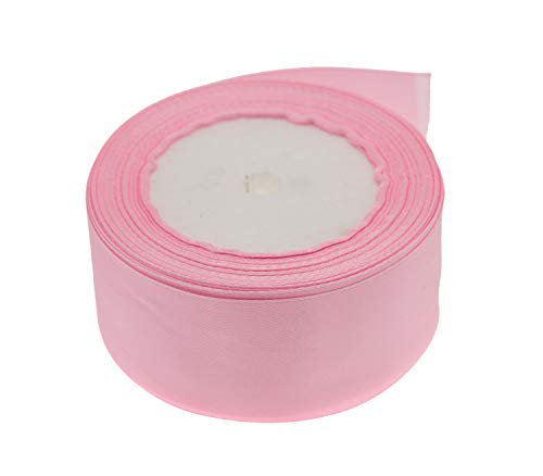 25 Yards 1-1/2 inch Wide Satin Ribbon Perfect for Wedding,Handmade Bows and Gift Wrapping(Pink)