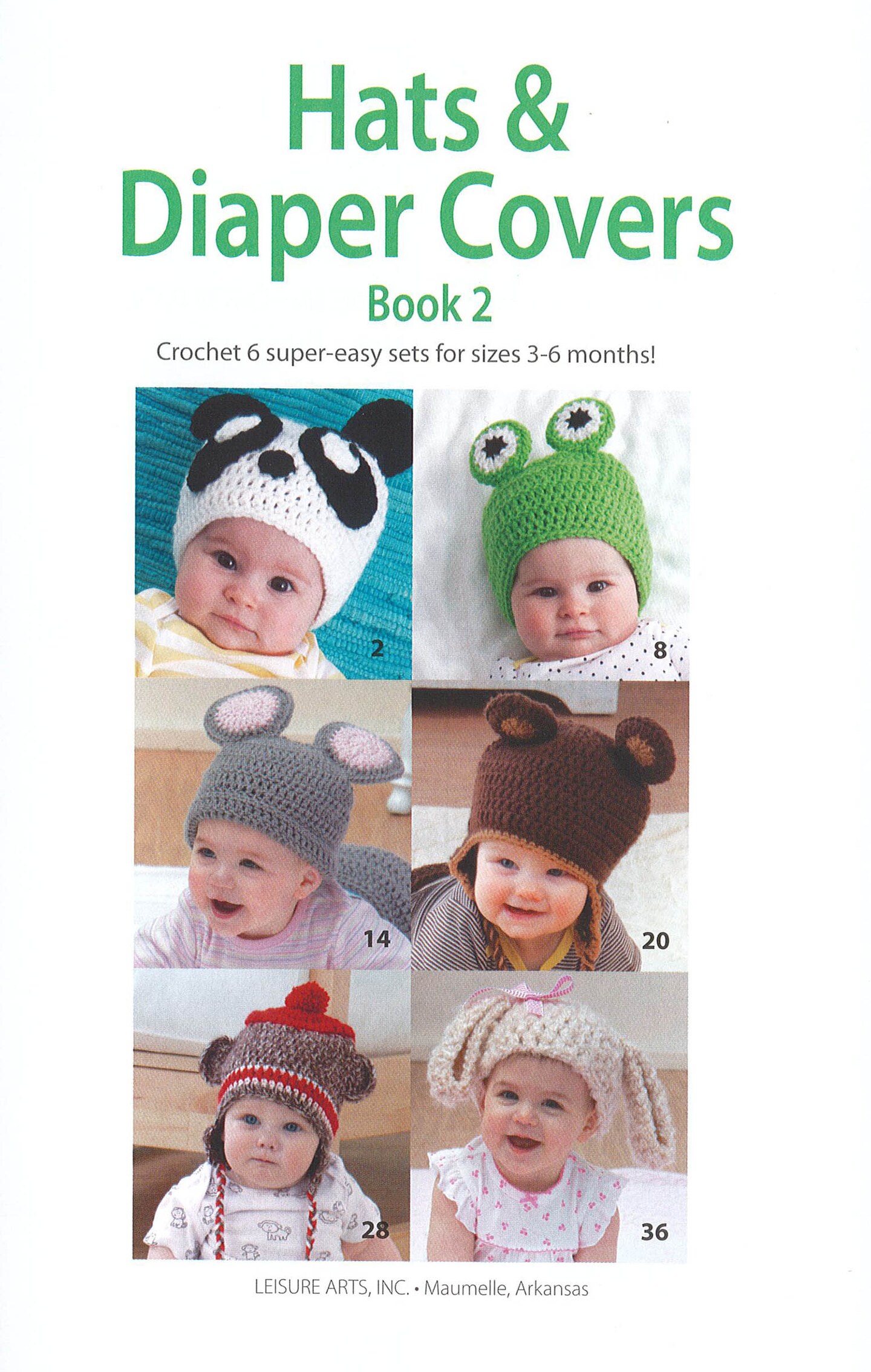 Leisure Arts Hats and Diaper Covers Crochet Book 2