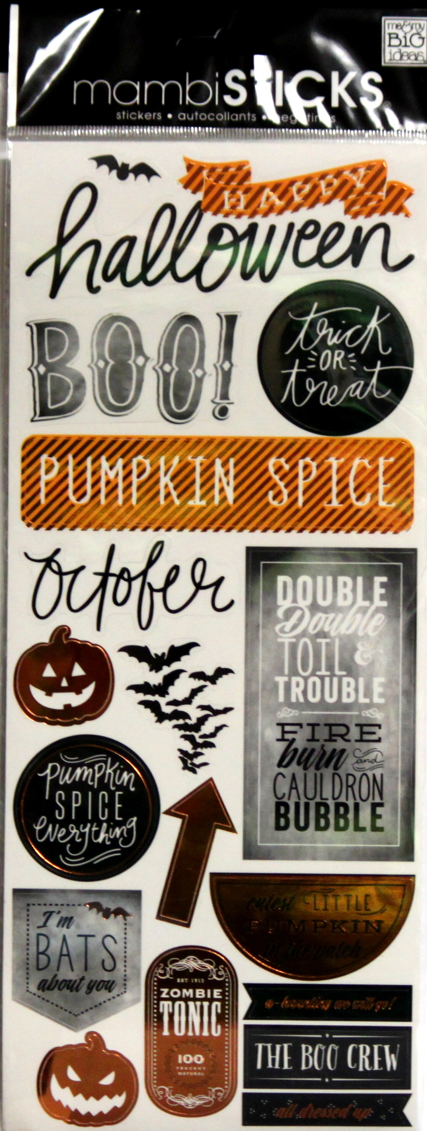 Me &#x26; My Big Ideas MambiSticks Halloween Stickers
