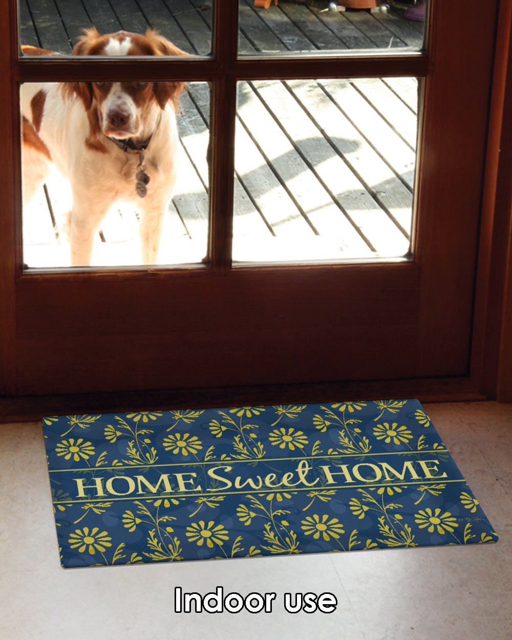 Sweet Flower Medley - Yellow Door Mat (18 x 30&#x22;)