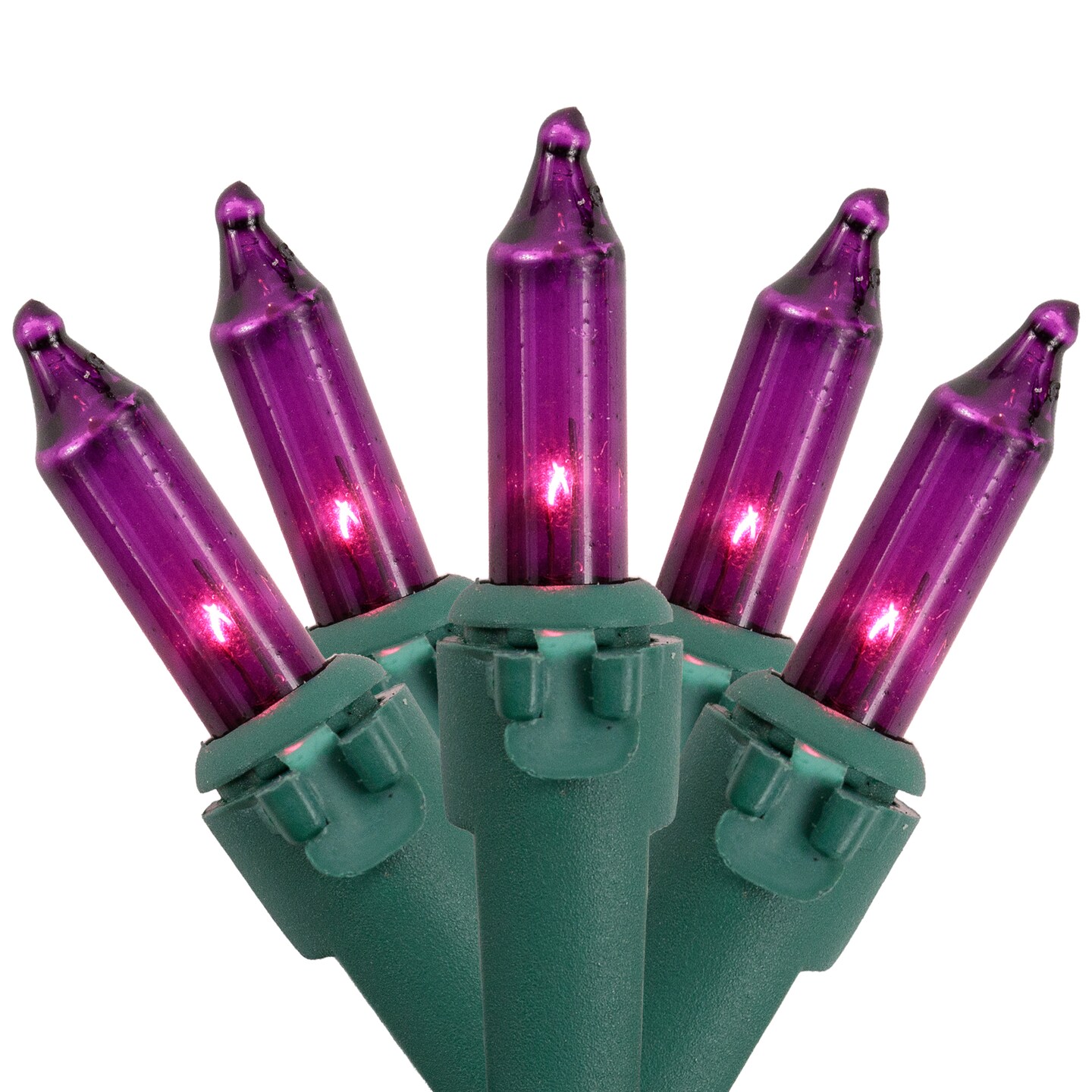 Northlight Mini Incandescent Christmas Lights - Purple - 10&#x27; Green Wire - 50ct