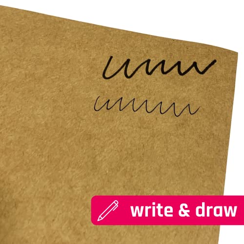 Brown Kraft Cardstock,50 Sheets, 200 GSM (75 lb. Cover), 8.5 x 11 inches