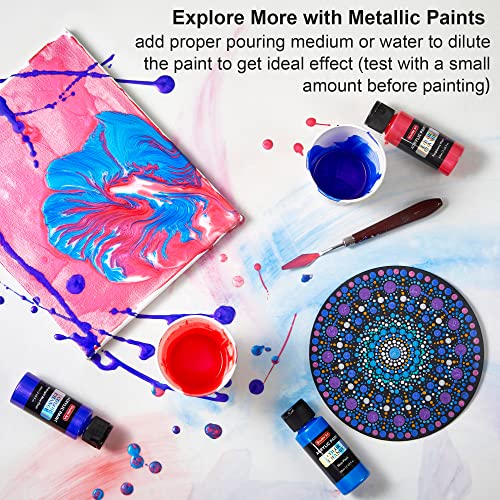 Shuttle Art Color Change Acrylic Paint, 20 Chameleon Colors Acrylic Paint, 60ml/2oz Bottles, Iridescent Paint for Artists, Beginners, Kids Painting & Crafting on Canvas, Rocks, Wood, Fabric, Ceramic