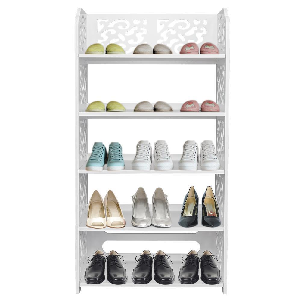 5 Tiers Storage Bookcase Organizer Standing Shoe Rack Shelf Cabinet.