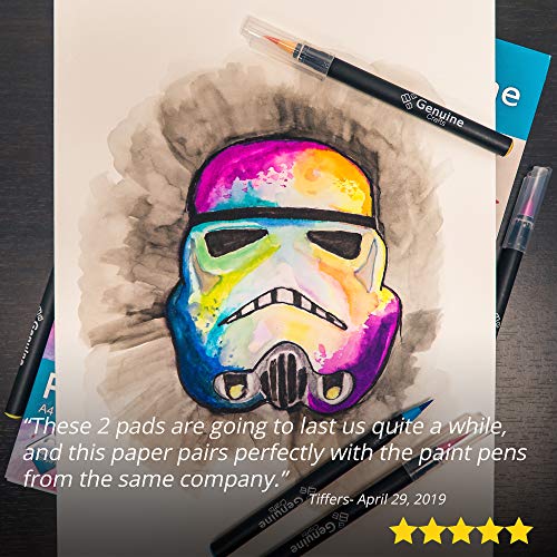2 Pack Watercolor Paper Pad  - A4 8.3x11.7&#x22; - 60 Sheets Total (140lb/ 300gsm) - Cold Press Acid Free Art Sketchbook Pad for Painting &#x26; Drawing, Wet, Mixed Media