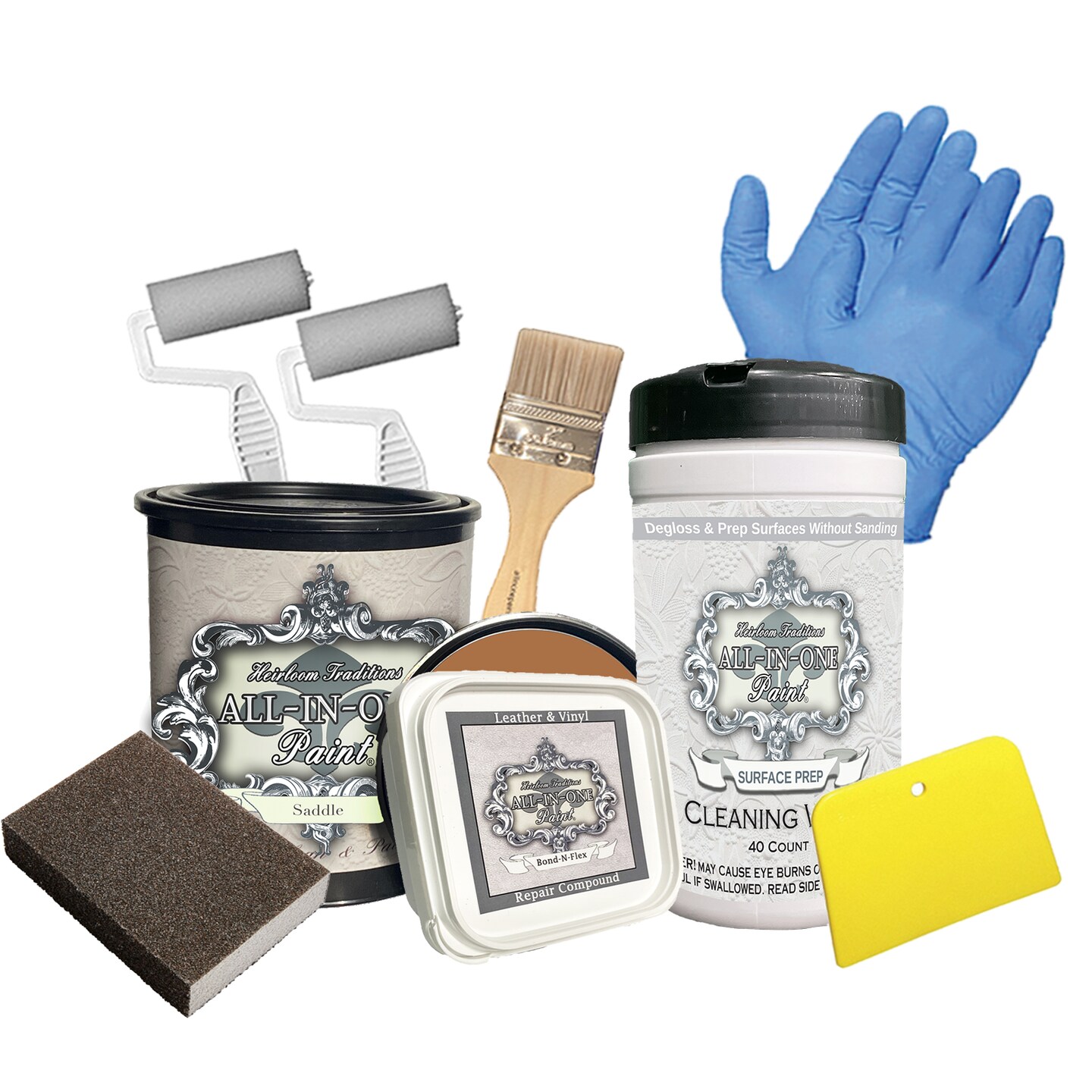 ALL-IN-ONE Paint, Bond-N-Flex Vinyl & Leather Repair Kit