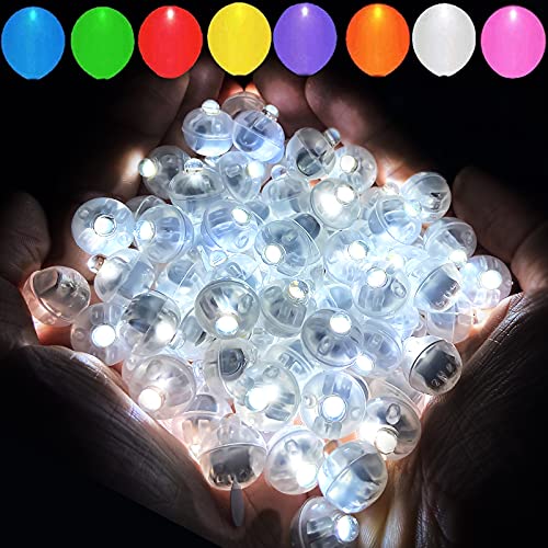 Aogist 100pcs White Balloon Lights,Long Standby Time Waterproof Mini Light,Battery Powered,Round LED Ball Lamp for Latex Balloon Paper Lantern Party Wedding Festival Christmas Halloween Decorative