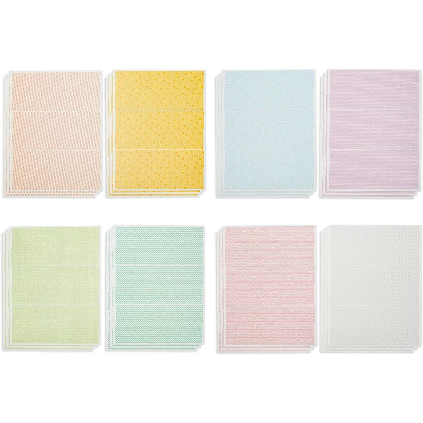 Self Adhesive Cord Labels Tags for Electronics, 8 Colors (24 Sheets, 720 Pieces)