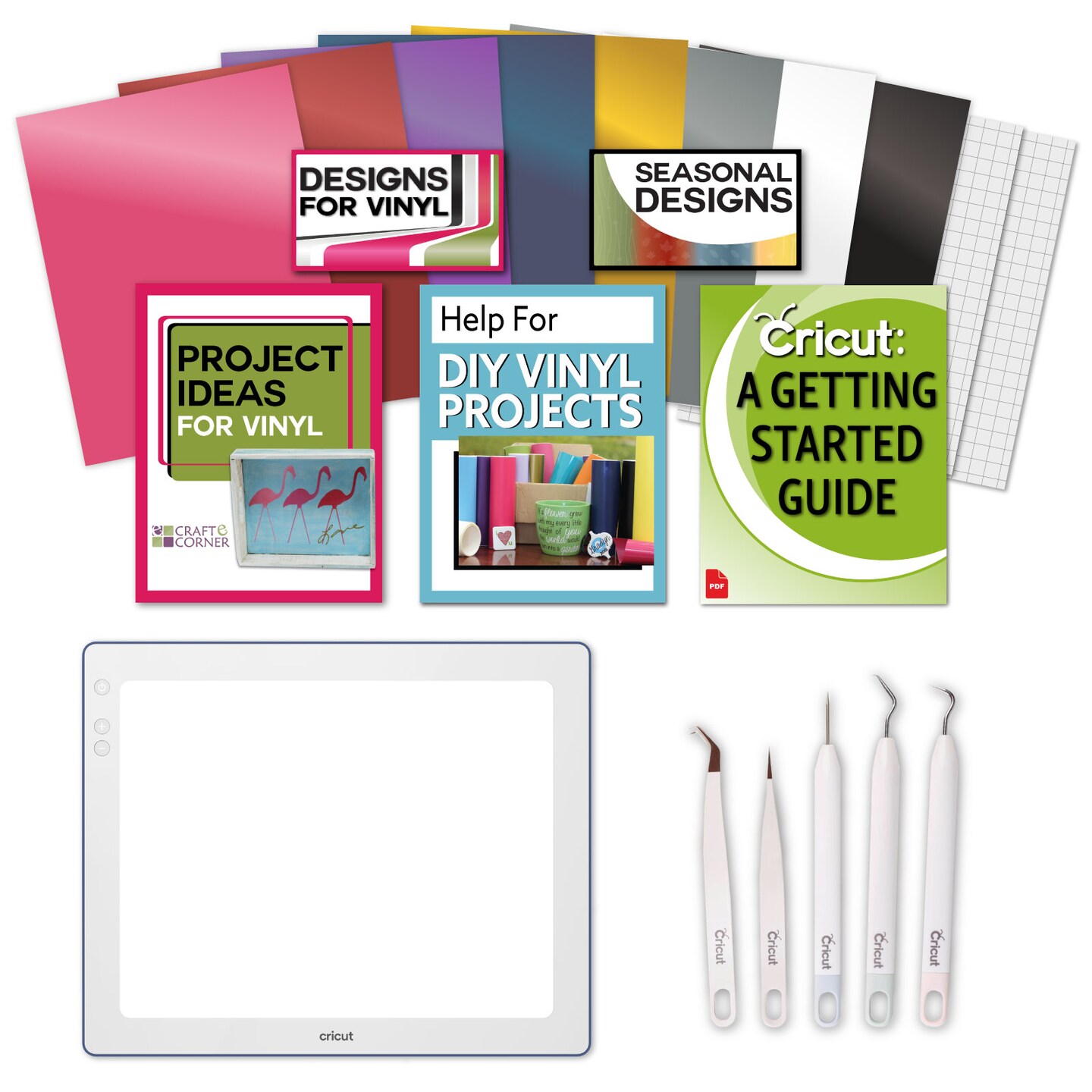 Cricut BrightPad Go Weeder Guide Design Bundle Cordless Portable