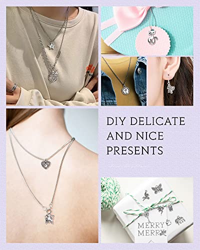 400 Pieces Wholesale Bulk Lots Jewelry Making Charms Mixed Smooth Tibetan Silver Alloy Charms Pendants DIY for Bracelet Necklace Jewelry Making and Crafting