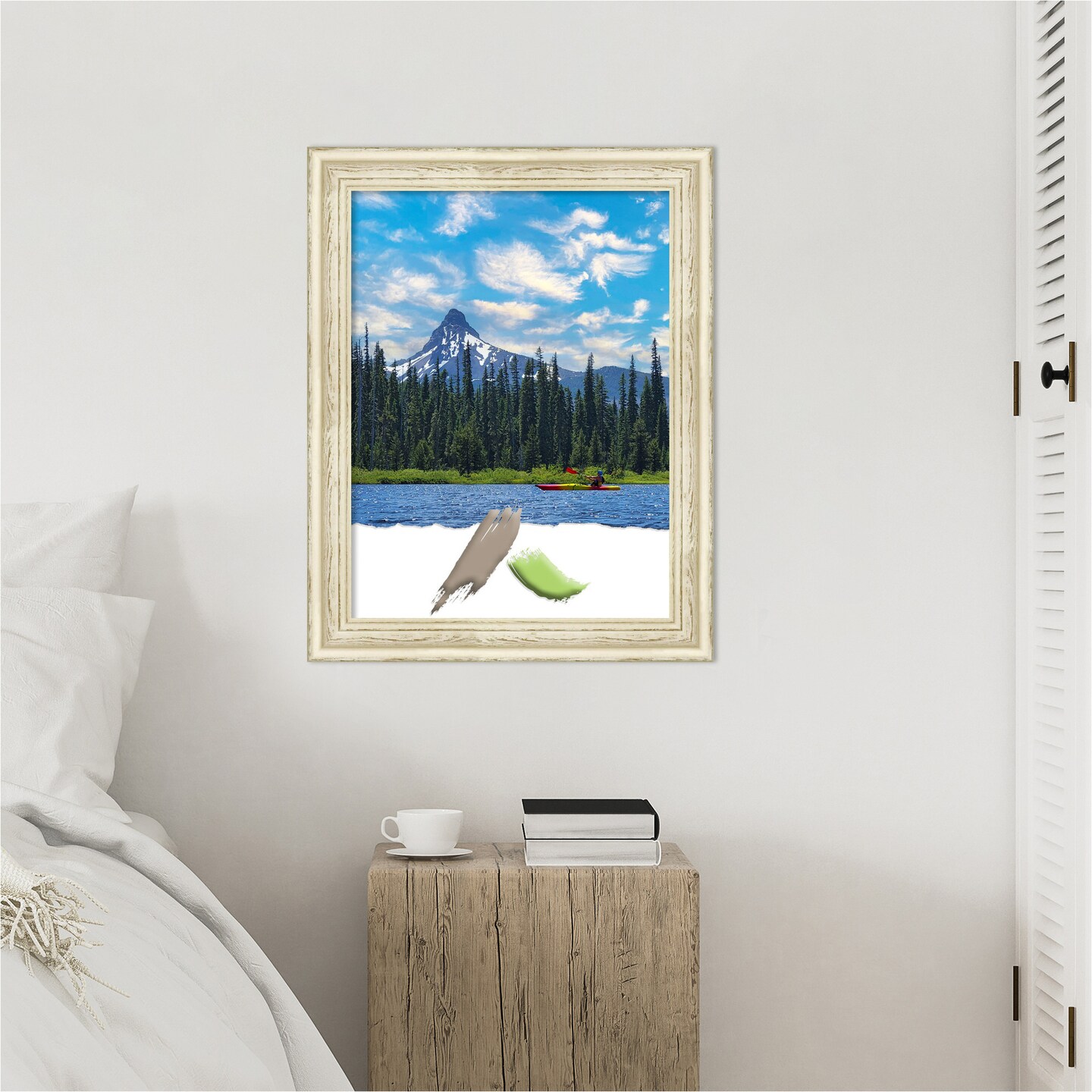 Country White Wash Wood Picture Frame, Photo Frame, Art Frame