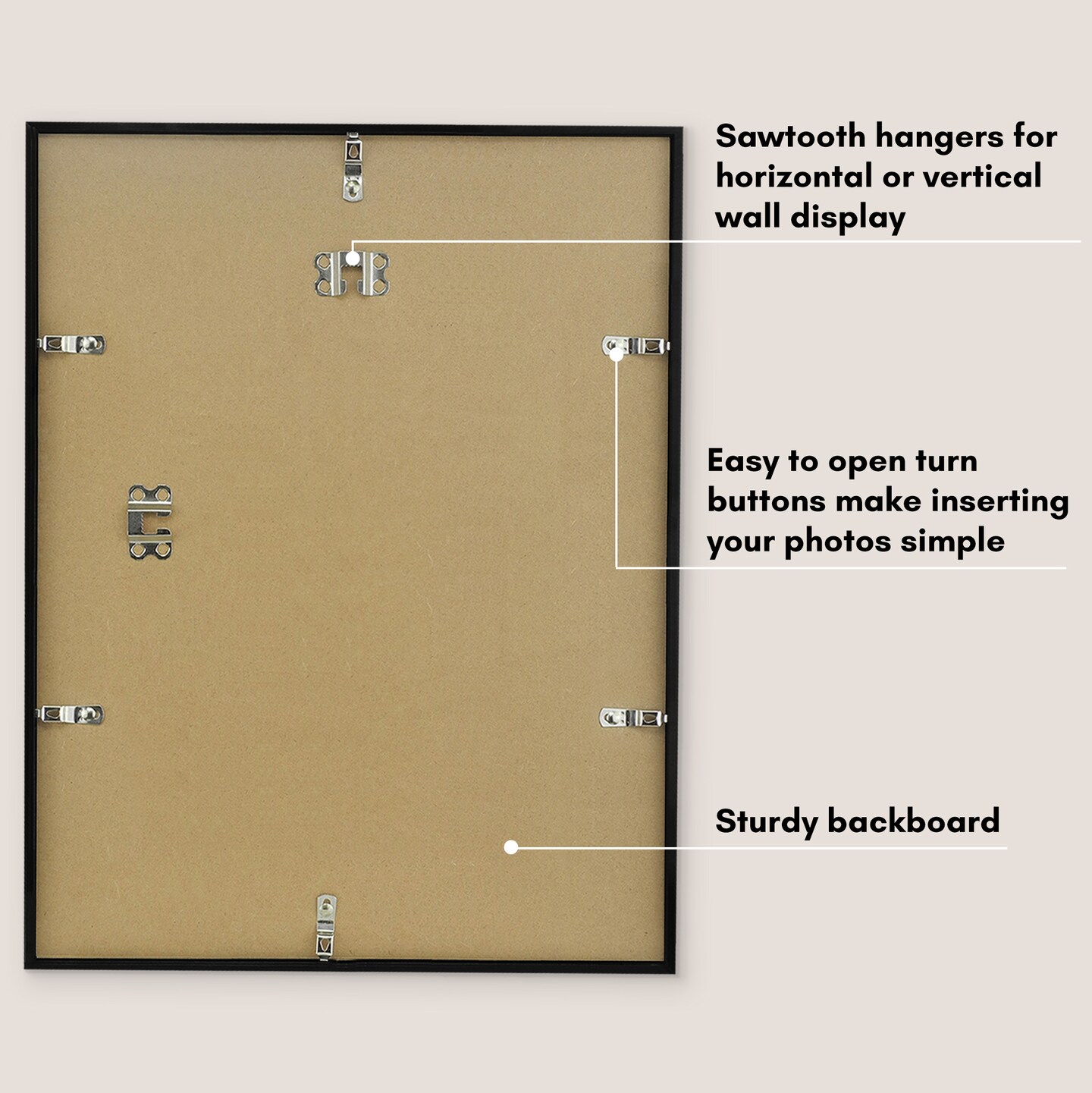 Americanflat Thin Border With Oversized Mat Picture Frame - Plexiglass Front Cover