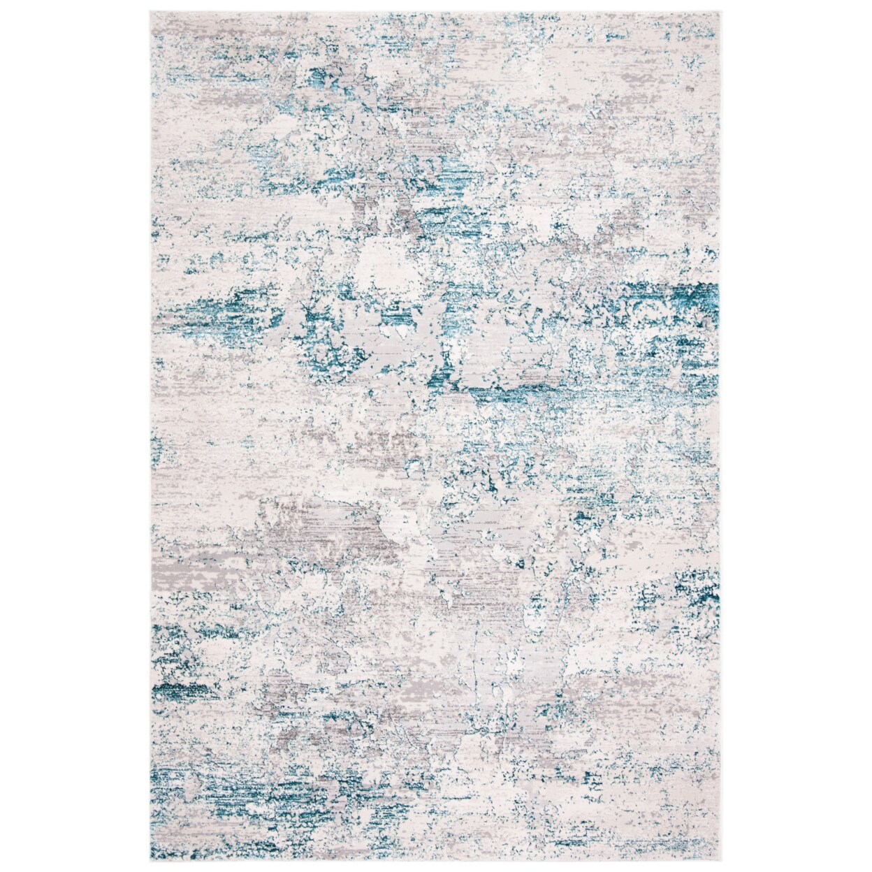 Safavieh Amalfi Collection Amf572B Cream / Turquoise Rug Modern Area Rug Carpet