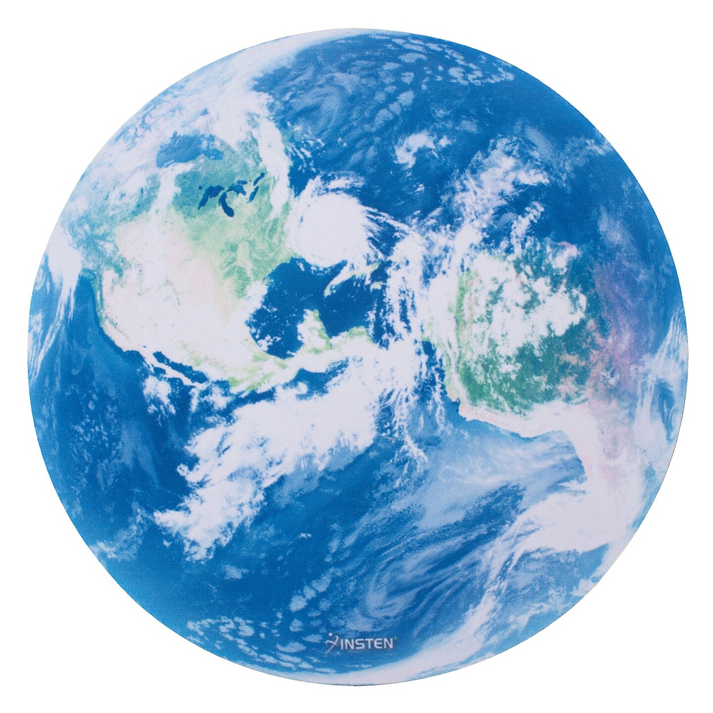 Insten Galaxy Mouse Pad Round Earth, Non Slip Rubber Base, Smooth Surface Mat, For Home Office Gaming, Blue