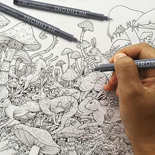 Micro-Pens Drawing Ink Set - 8 Sizes for Artists, Ideal for Sketching and Writing