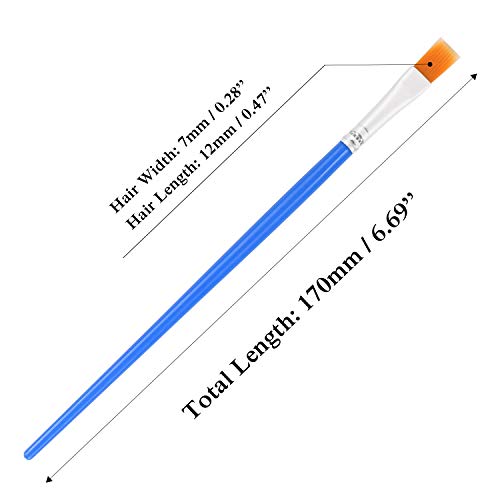 30-Piece Flat Paint Brush Set Small Brushes Bulk for Detail Painting