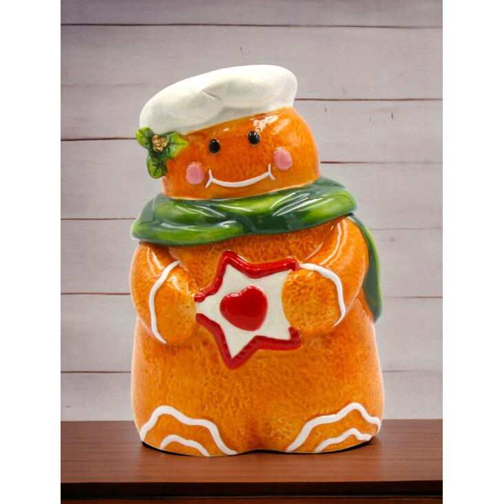 kevinsgiftshoppe Ceramic Gingerbread Man Candy Box Home Decor   Kitchen Decor
