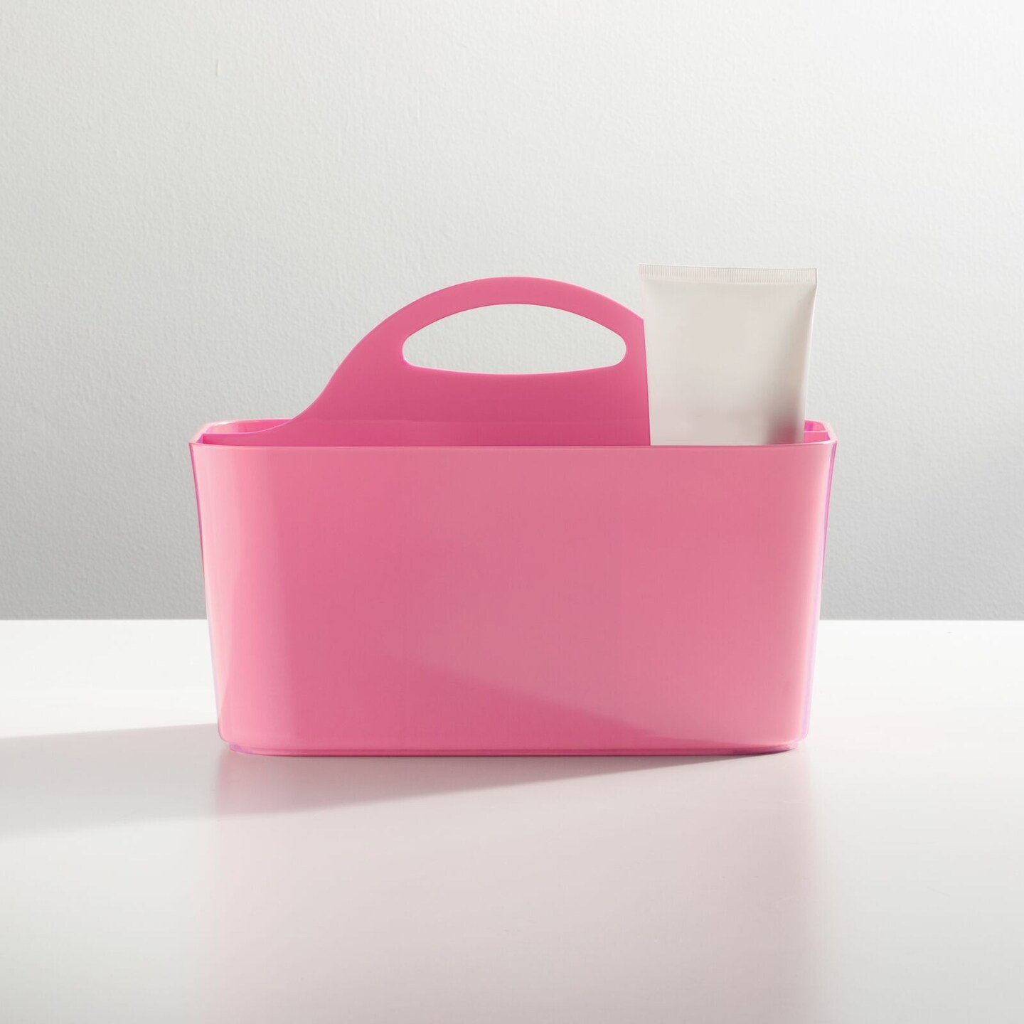 mDesign Plastic Bathroom Storage Organizer Caddy Tote, Small
