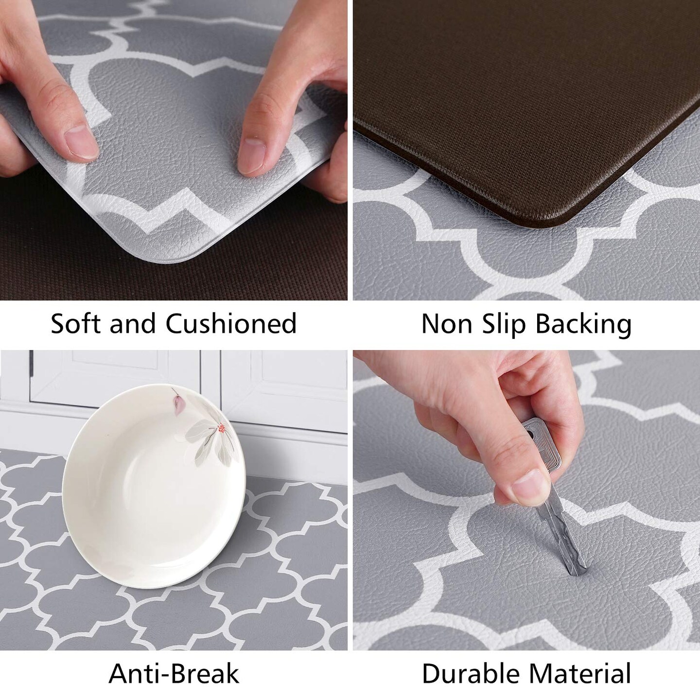KMAT Kitchen Mat Cushioned Anti-Fatigue Floor Mat Waterproof Non-Slip  Standing W