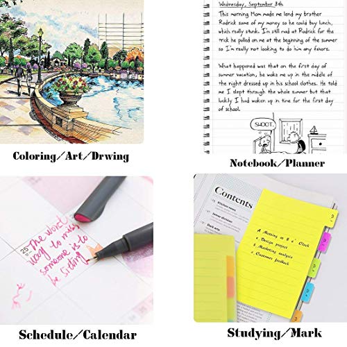 ai-natebok 36 Colored Fineliner Pens Fine Tip Pens Porous Fineliner Color  Pens for Journal Planner Writing Note Taking Calendar Agenda Coloring Art  School Office Supplies