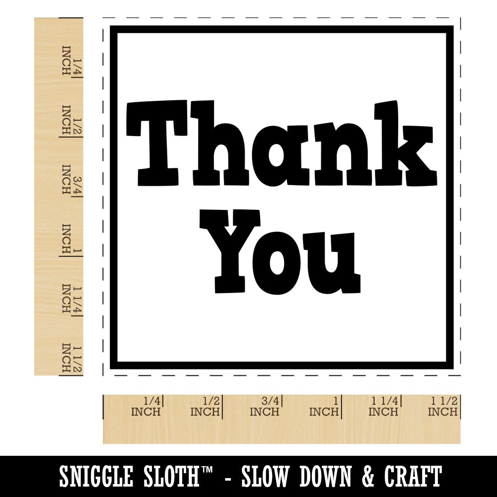 Thank You in Box Self-Inking Rubber Stamp Ink Stamper