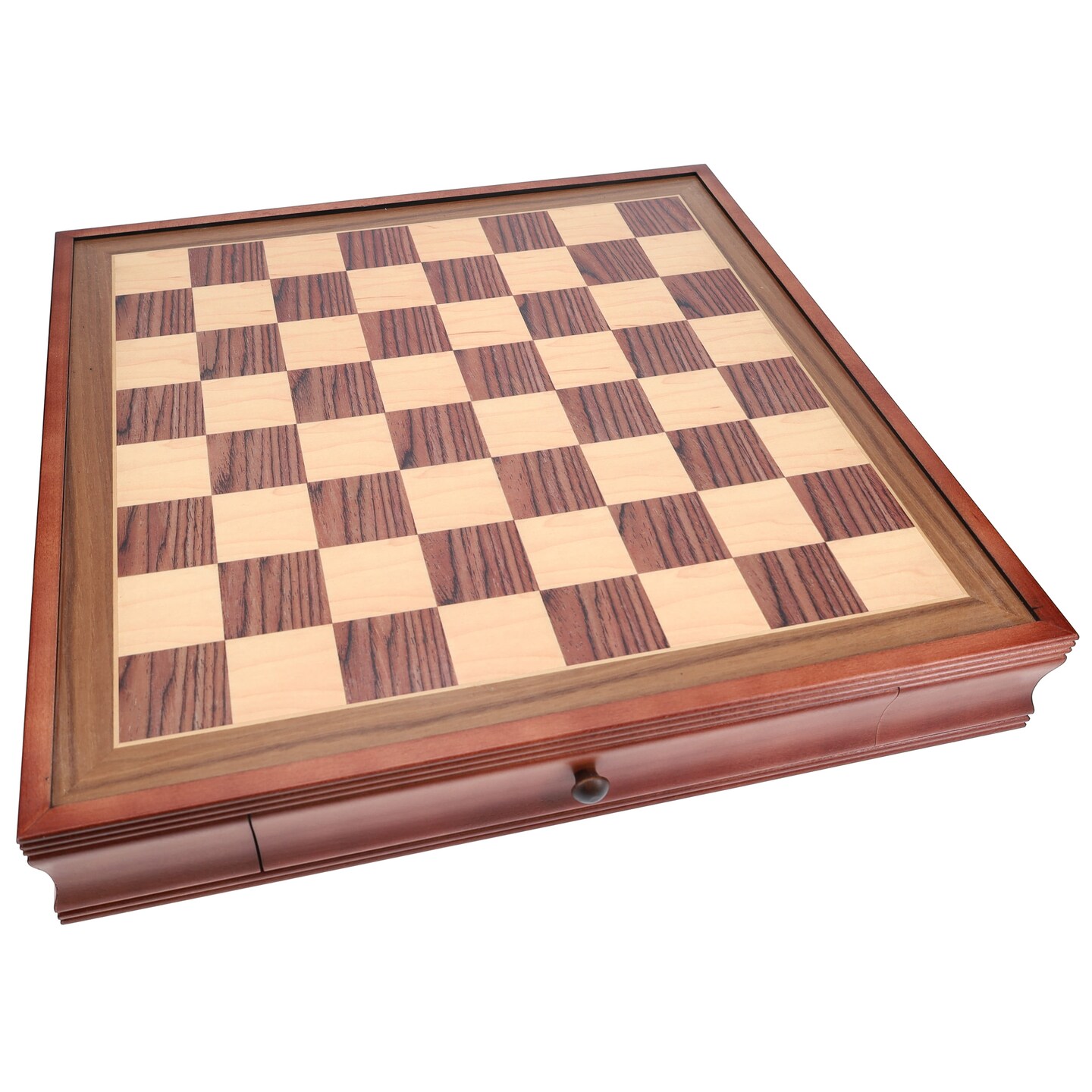 WE Games Wood Laminate Chess Board with Storage Drawers