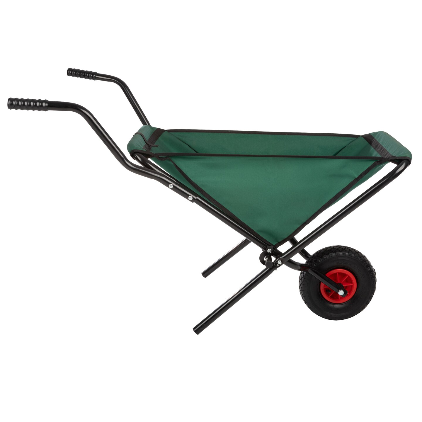 Pure Garden Folding Wheelbarrow - Collapsible Garden Cart with 80lb ...