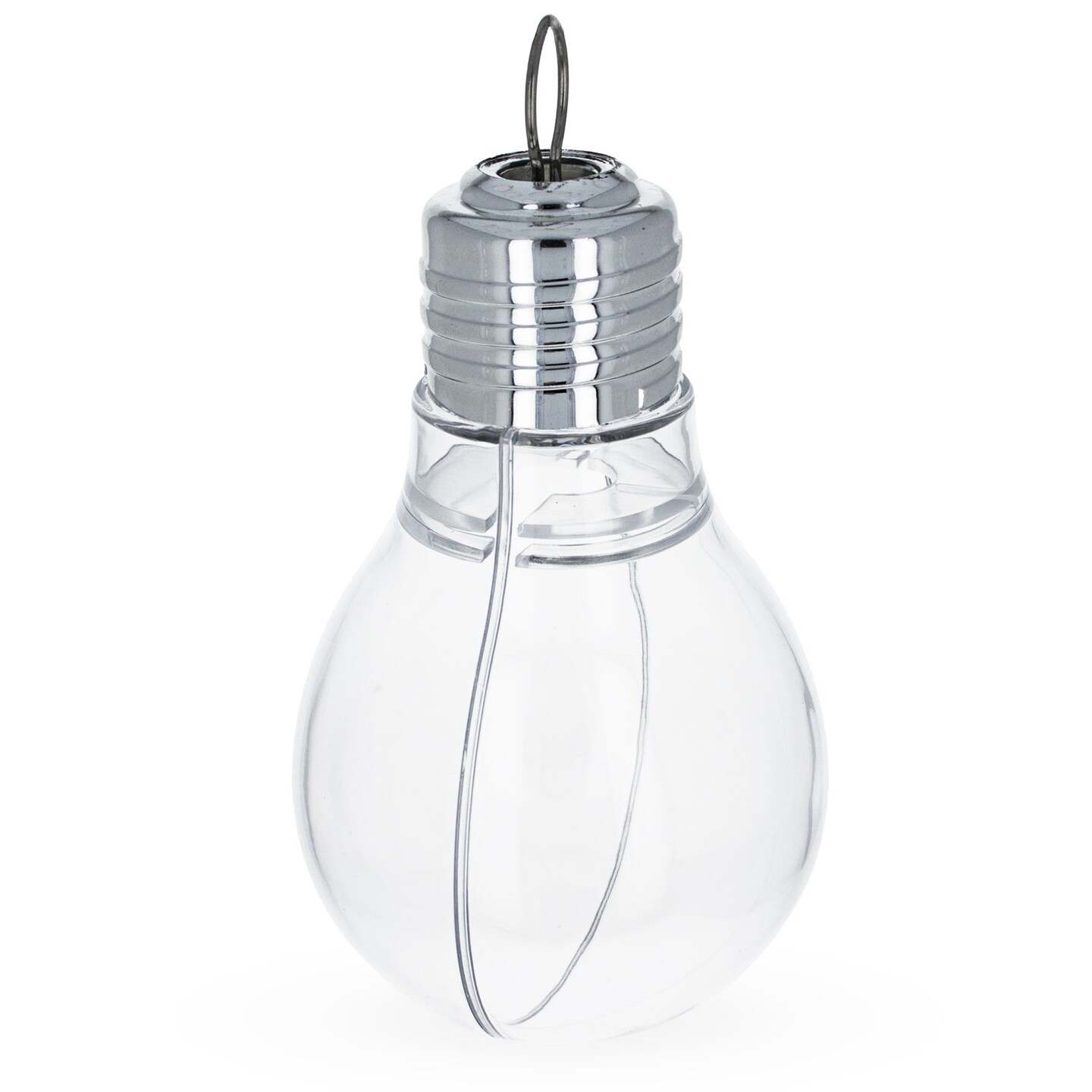 Clear Plastic Light Bulb Ornaments 5.25 Inches (133 mm)