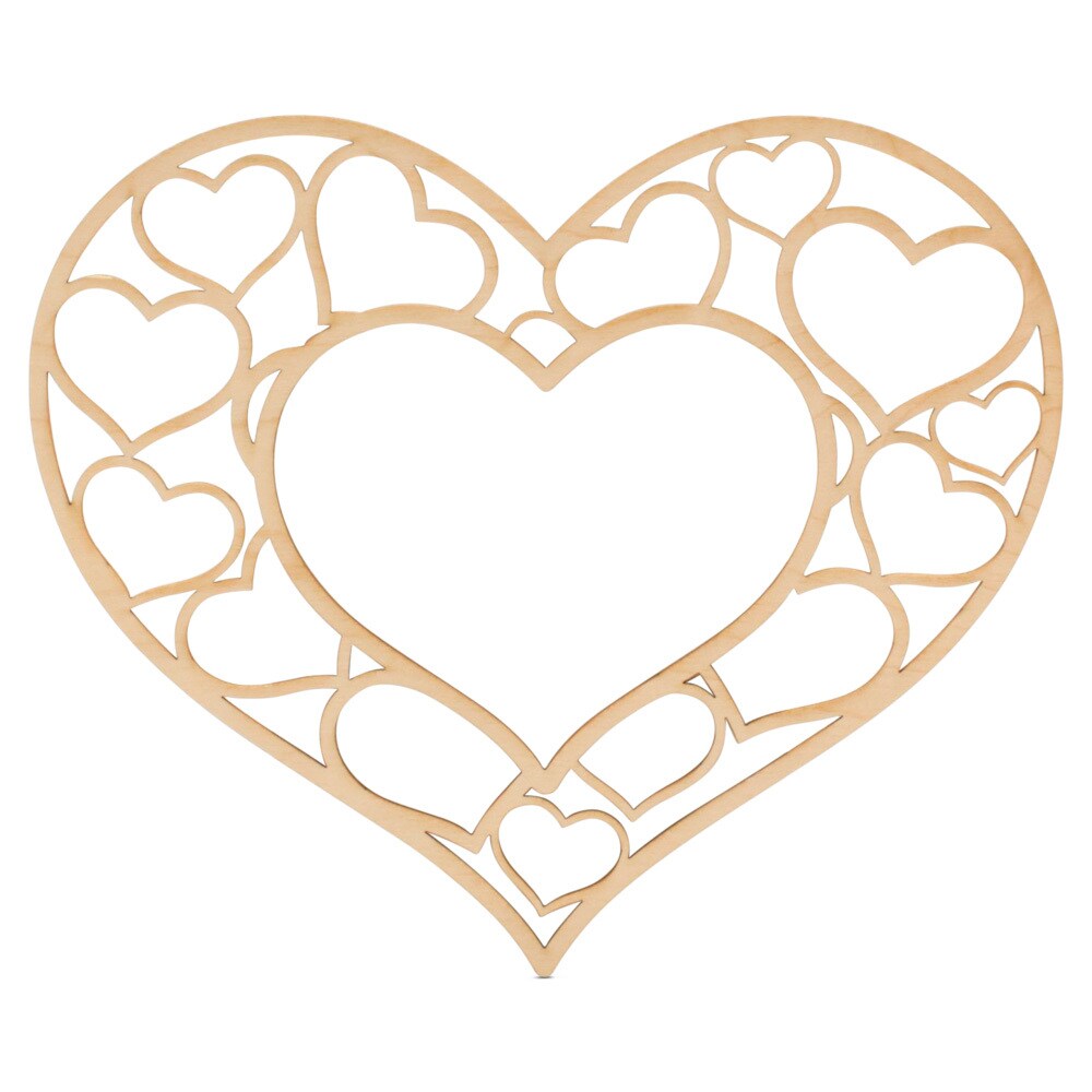 Heart Frame Wood Cutout, From 6&#x201D;-23&#x201D;, Valentine Decor | Woodpeckers