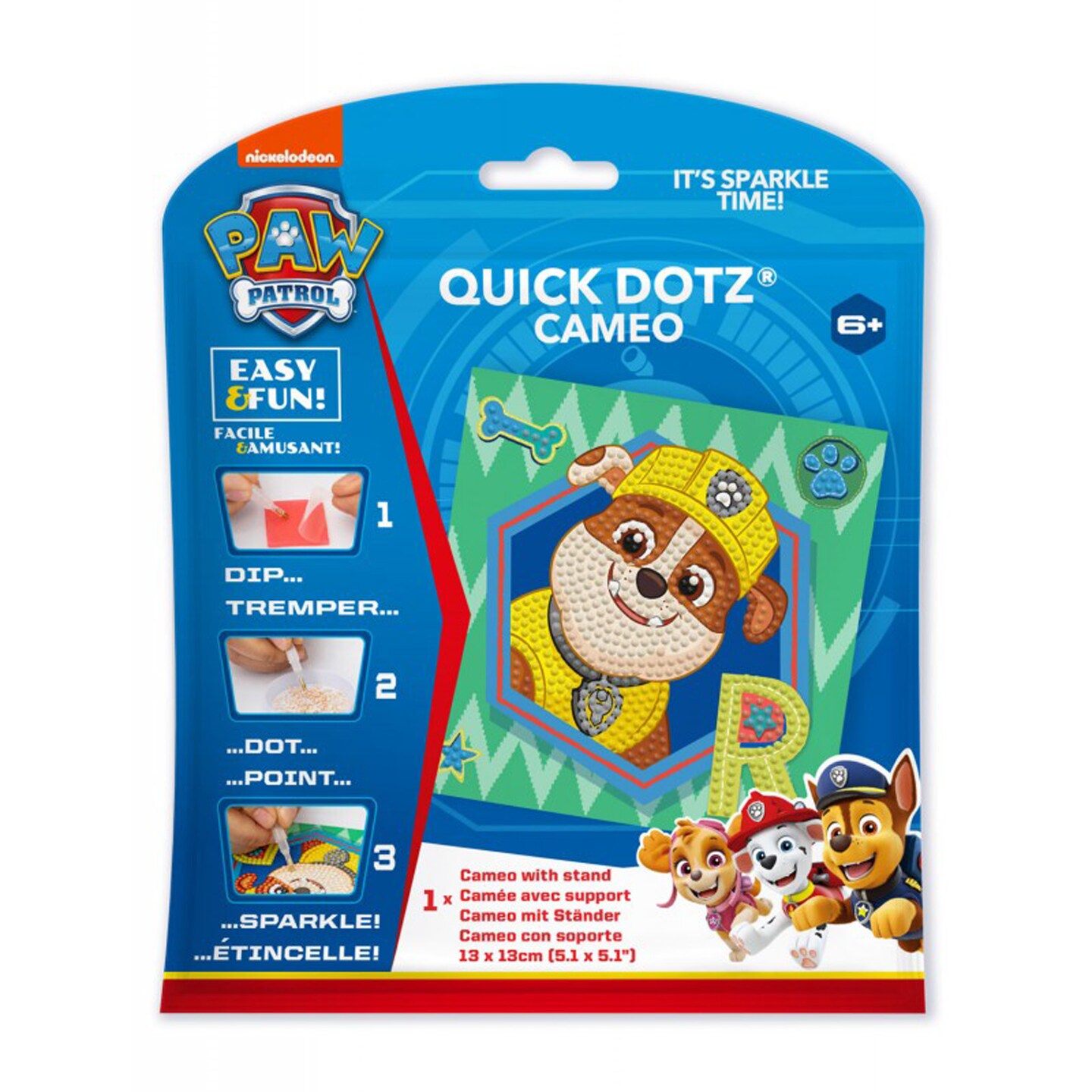 Diamond Dotz Kits - Paw Patrol Rubble Diamond Painting Artwork Kit, Paw Patrol, Paw Patrol Gifts, Paw Patrol Crafts, Paw Patrol Arts and Crafts, Diamond Art, Diamond Painting