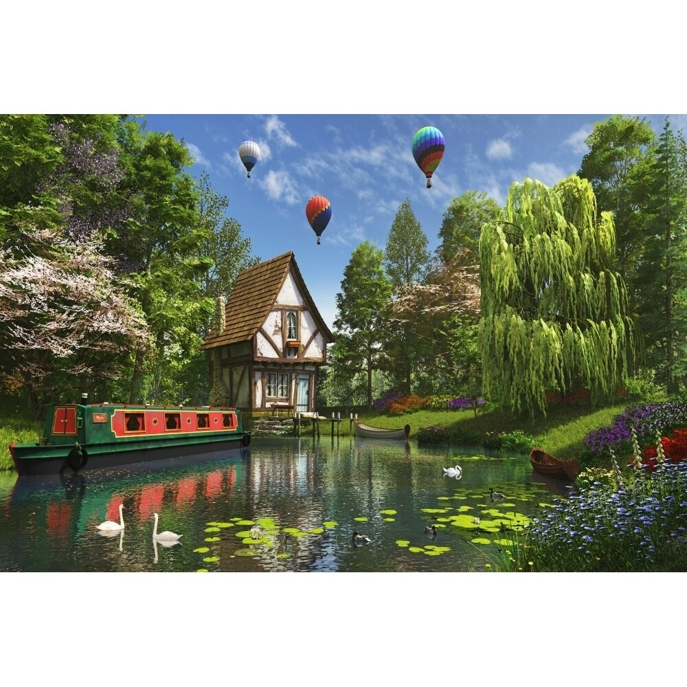 Little House By The Lake Poster Print By Dominic Davidson