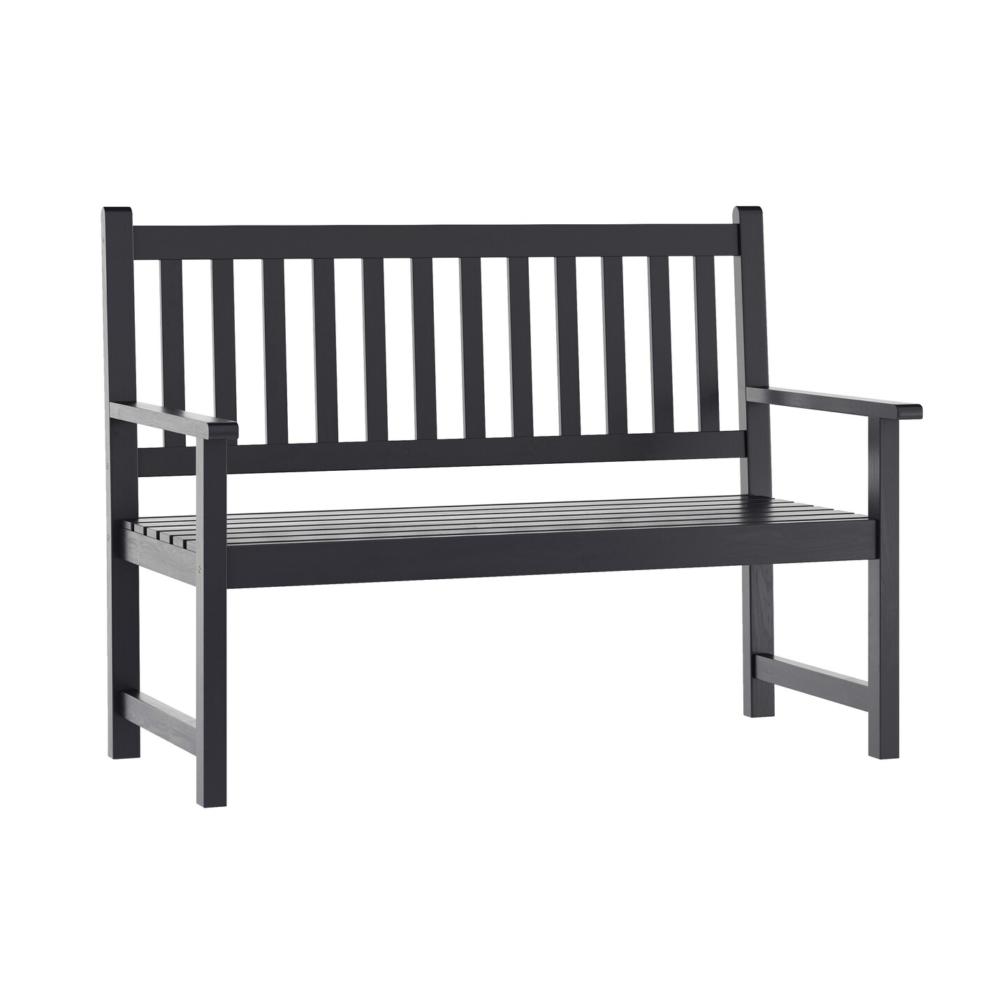 Merrick Lane Andover Indoor/Outdoor Patio Bench/Dual-Person Loveseat with Slatted Acacia Wood Design for Use in Sunroom, Backyard, Porch, or Garden