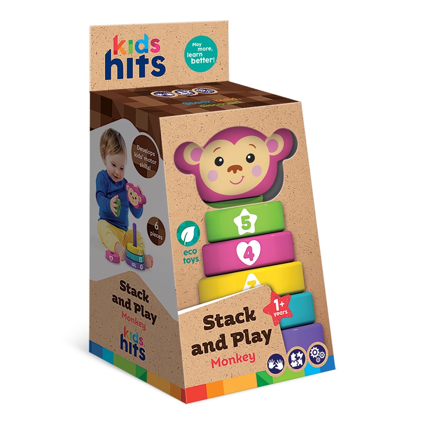 Kids Hits Wooden Stack and Play Monkey: Endless Fun in Every Stack!