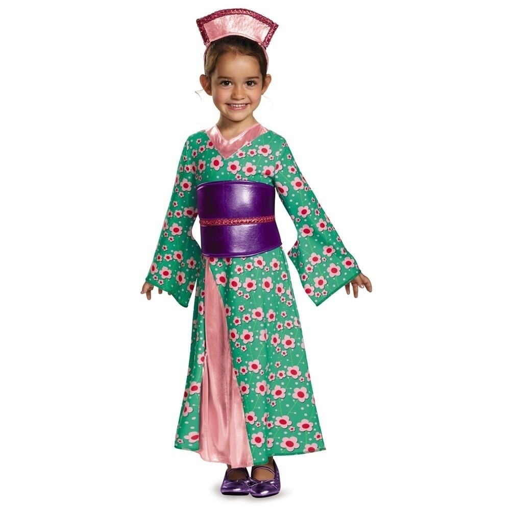 Disguise Japanese Kimono Princess Geisha Baby Toddler size 12-18 MO Costume Dress Headband Belt