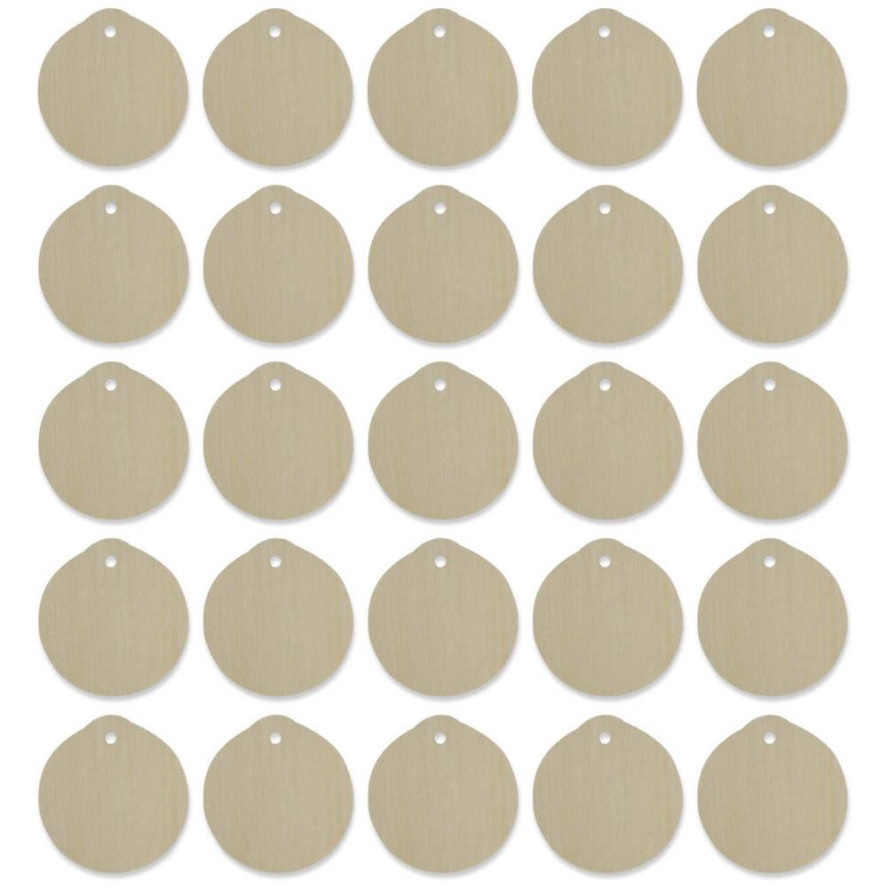 Set of 25 Christmas Ornament Circles Unfinished Wooden Shapes Cutouts DIY Crafts 2.5 Inches