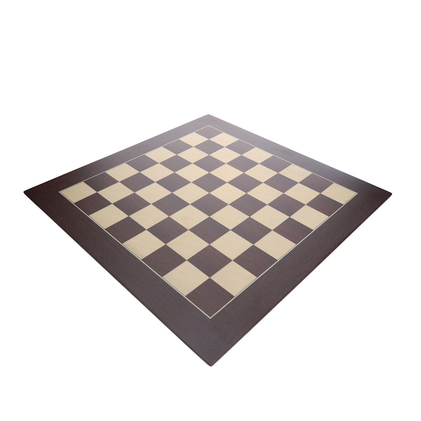 WE Games Deluxe Wenge and Sycamore Wooden Chess Board - 21.625 inches