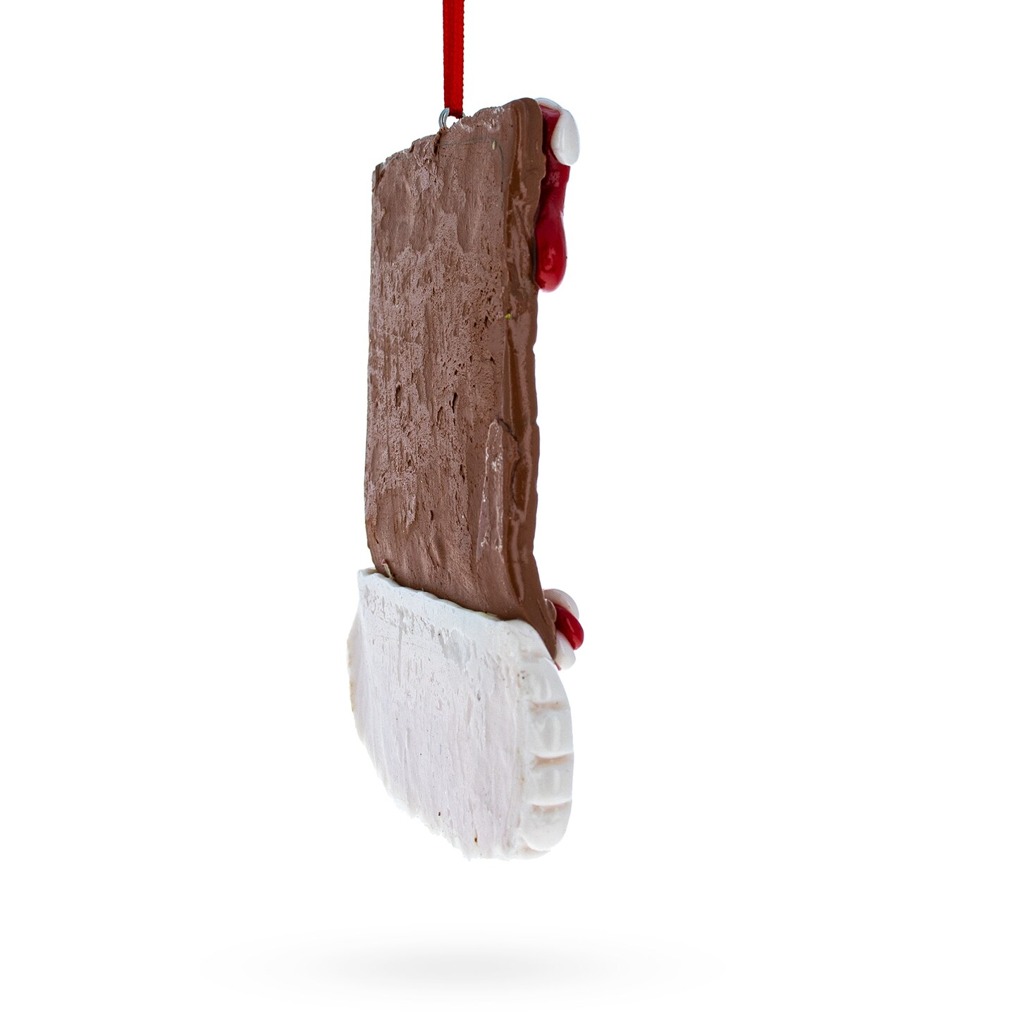 Fireplace with 2 Socks Clay-dough Christmas Ornament