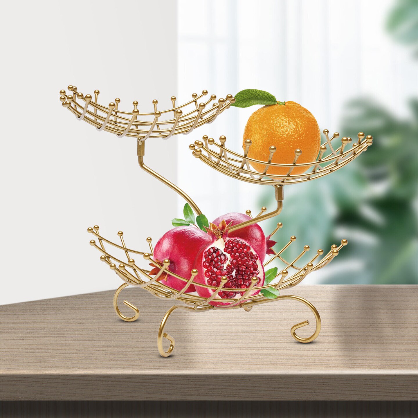 Kitcheniva 3-Tier Vegetable Fruit Metal Basket Bowl Stand Rack