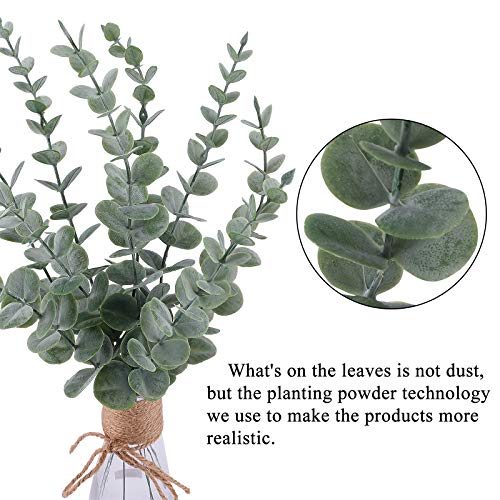 CEWOR 24pcs Eucalyptus Stems Decor Artificial Eucalyptus Leaves Faux  Greenery Branches for Wedding Centerpiece Flower Floral Arrangement  Farmhouse Home Decoration